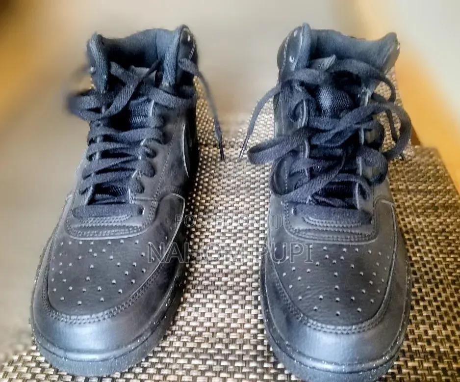 Nib Mens Nike Court Vision Mid Nn Basketball Sneakers Triple Black