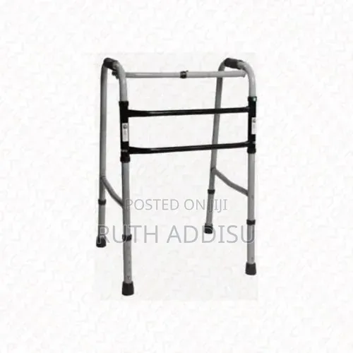 Walker Silver Stel Adjustable Foldable Van Walker ወከር Medical አዲሲ ፖክድ