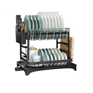 2-tier Dish Drying Rack – Maximize Counter Space Dry Faster