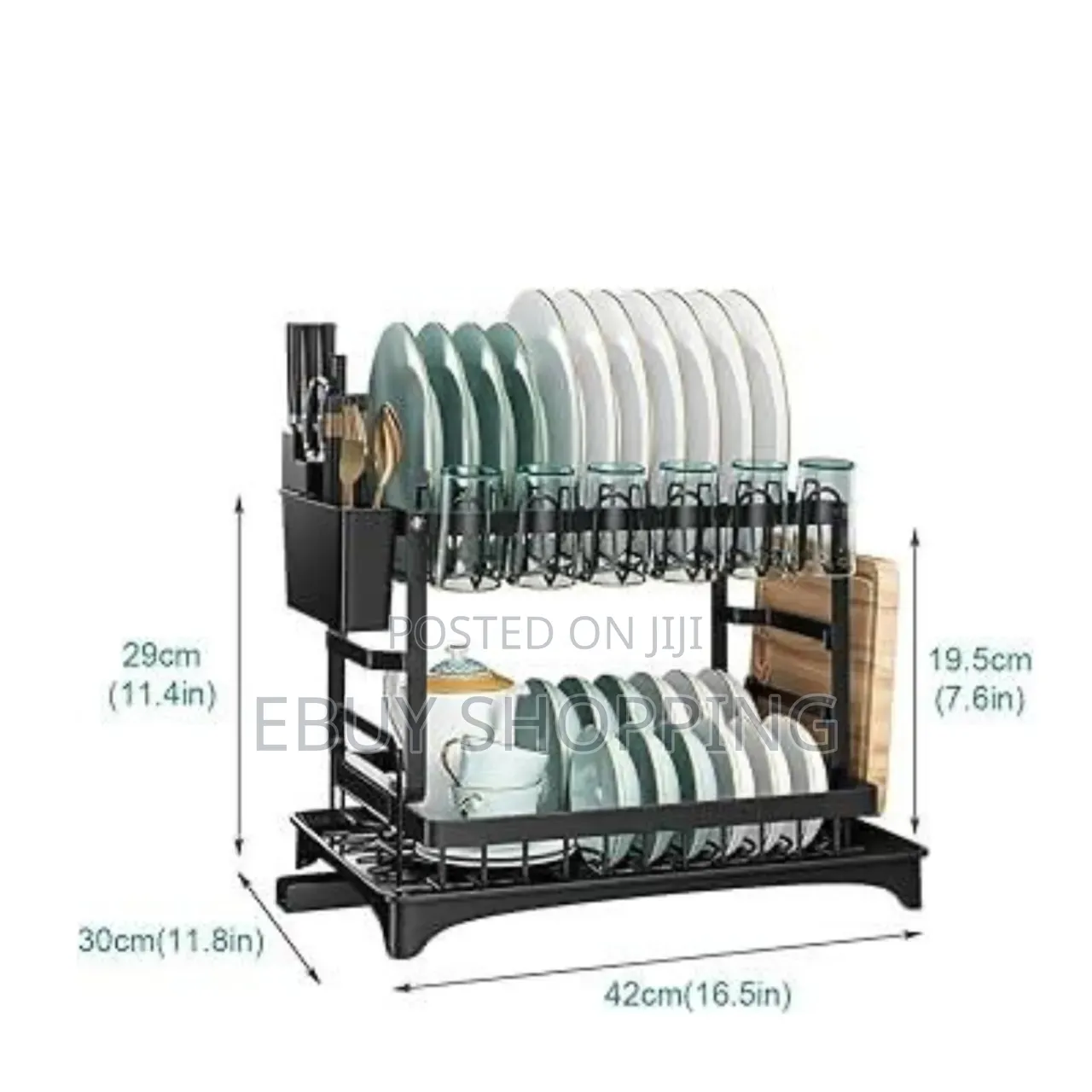 2-tier Dish Drying Rack – Maximize Counter Space Dry Faster
