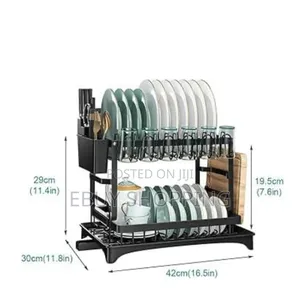 2-tier Dish Drying Rack – Maximize Counter Space Dry Faster
