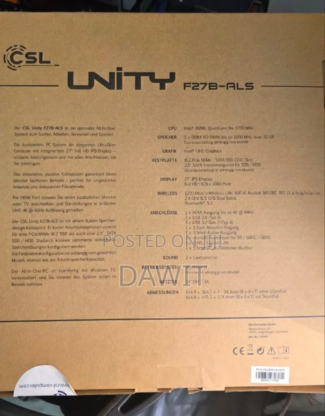 New Desktop Computer 18GB SSD 1T