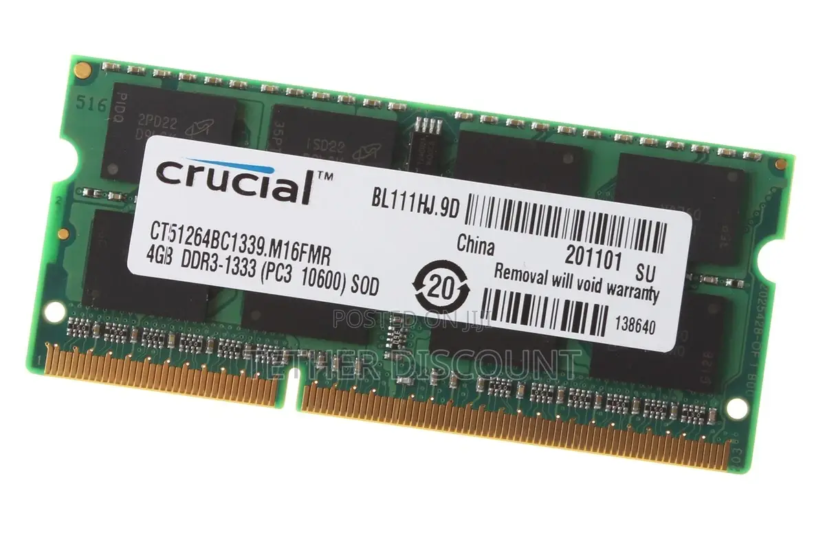Crucial 4gb Ddr3lpc3 Aptop Ram Module