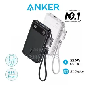 Anker 10000mah Capacity Power Bank With 22.5w Fast Charging - (White )