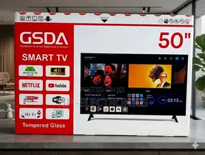Gsda 50 Inch Tv Ultrahd Android 14 Smart With Tempered Glass Screen