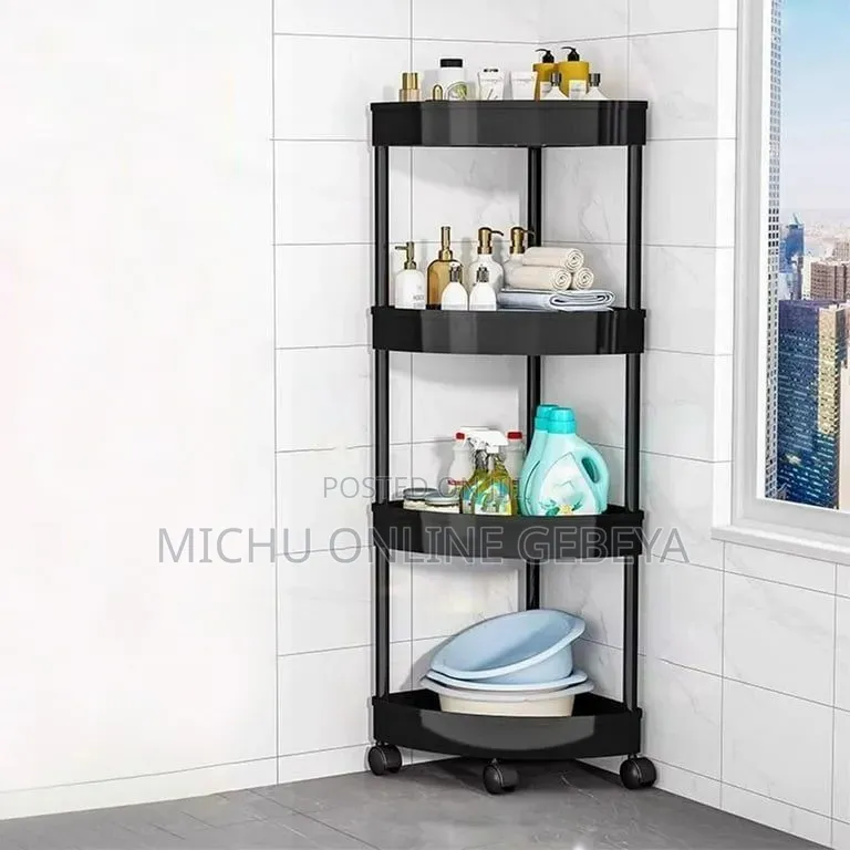 4 Tier Moveable Corner Storage Rack/Free Delivery