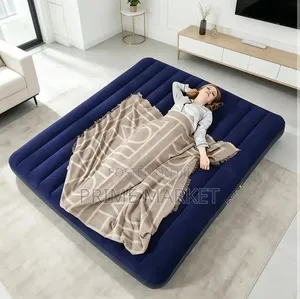 Intex በአየር የሚሞላ ፍራሽ [ 183 * 203 * 22 ሴ.ሜ ] + ከነ መንፊያው