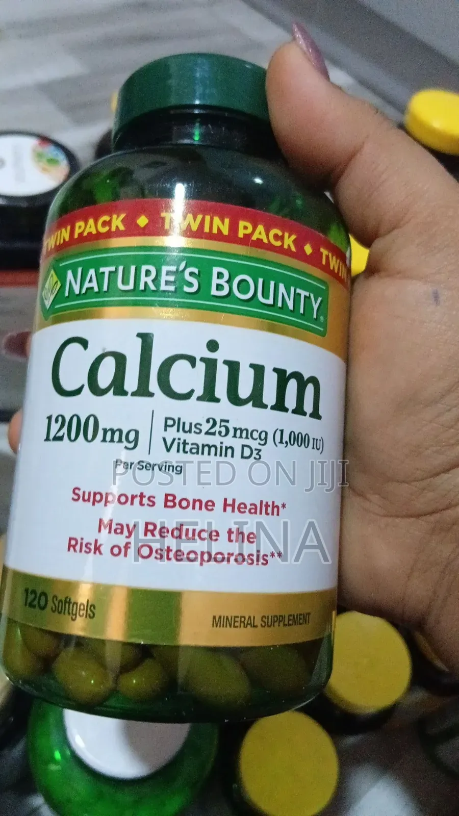Calcium With Vitamin D3 Supports Bone Health 120 Softgels From Usa