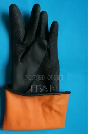 Sun Black Rubber Gloves, Available In