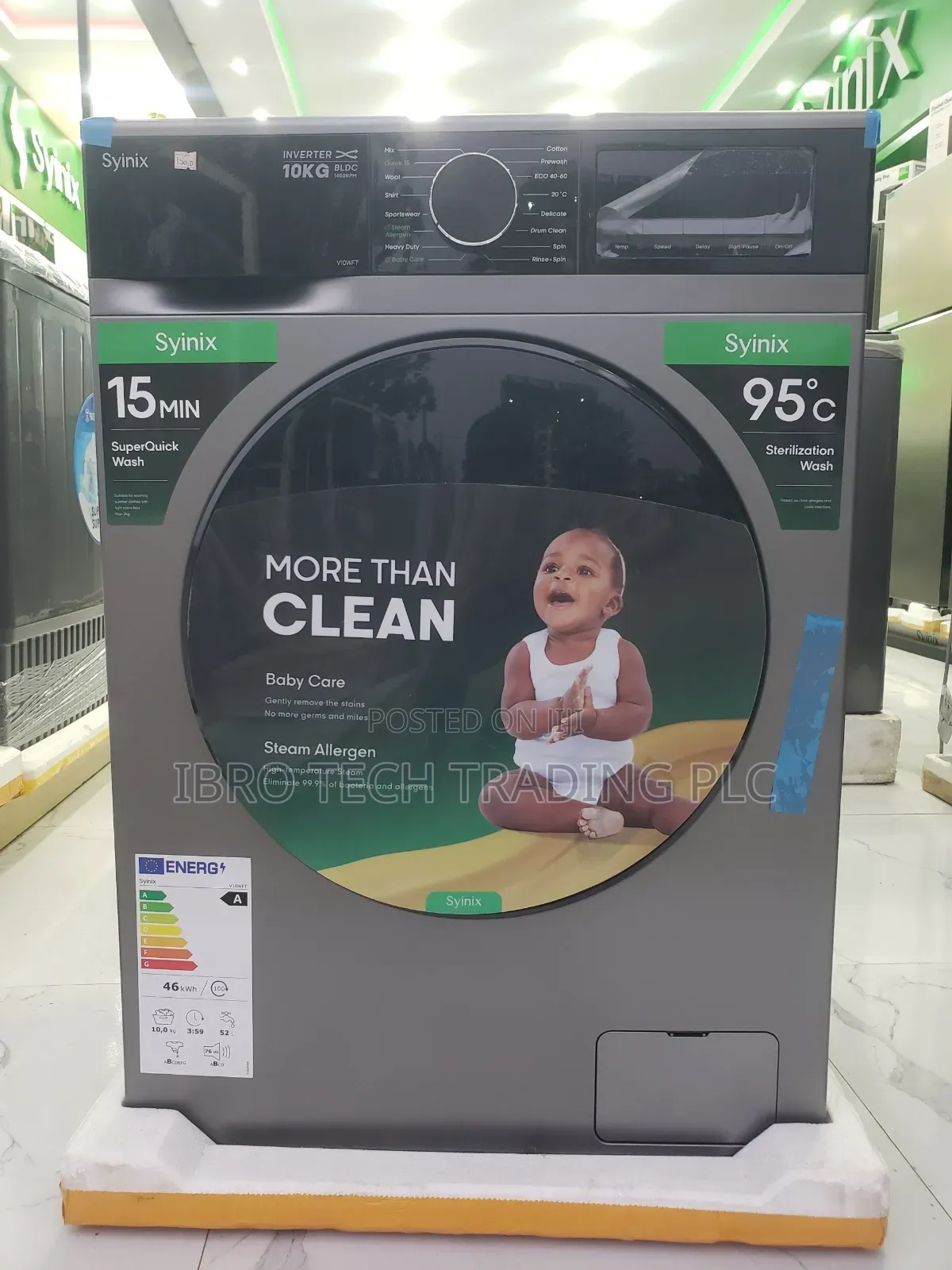 Syinix 10kg Full Washing Machine