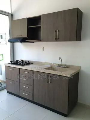 Brown Laminated MDF Kitchen Cabinet