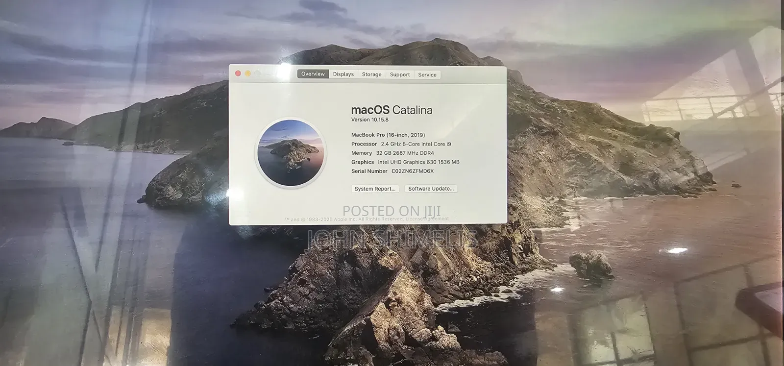 Laptop Apple MacBook Pro 2019 32GB Intel Core i9 SSD 512GB