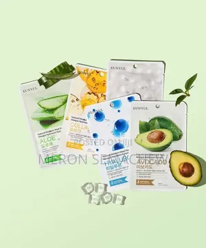 Original Korean Face Mask Aloe, Collagen,Avocado,Hyularic Acid, Pearl