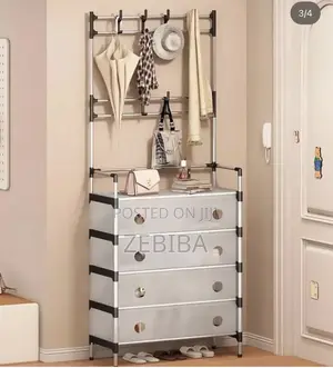 Storage Rack የጫማ መደርደሪያን እና ቦርሳ አነስ ያሉ ልብሶች 3-በ1 ማከማቻ ነው::