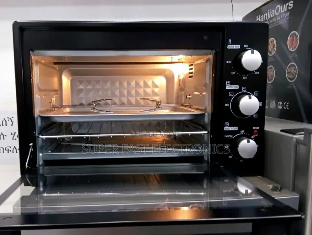 Midea Electric Toaster Oven 32liter Featuring a Black Stainless Steel