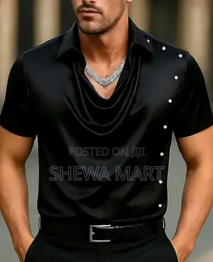 Men's Fashion Casual v-Neck Short Sleeve Shirt