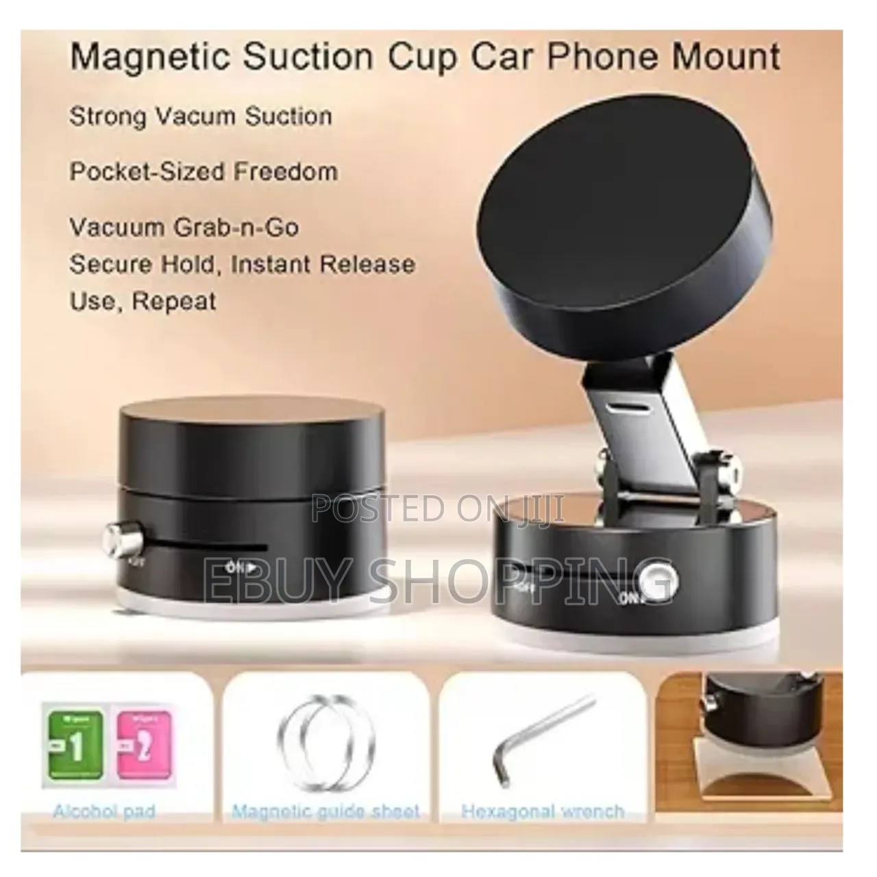 2-in-1 Desktop Windshield Phone Holder With 360° Swivel
