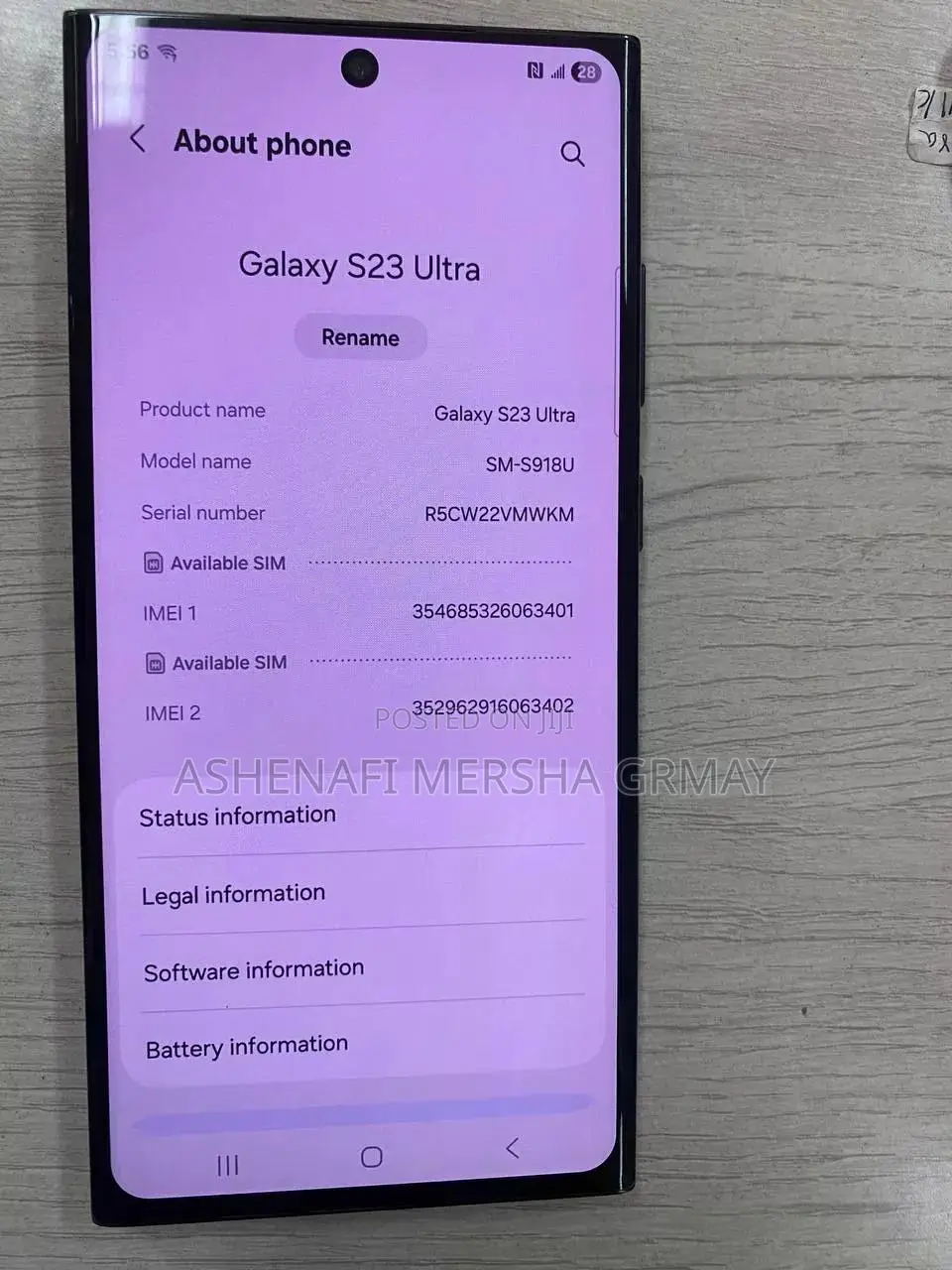 New Samsung Galaxy S23 Ultra 256 GB Silver