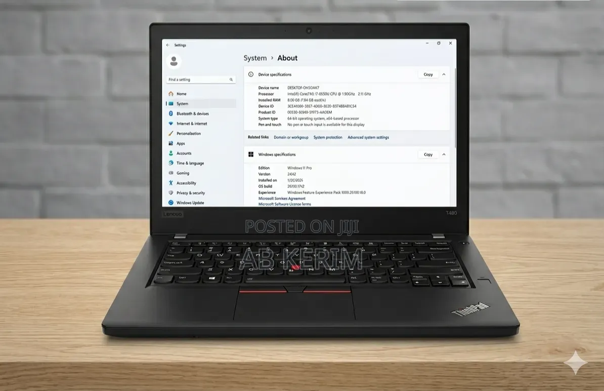 Laptop Lenovo ThinkPad T480 8GB Intel Core i7 SSD 512GB
