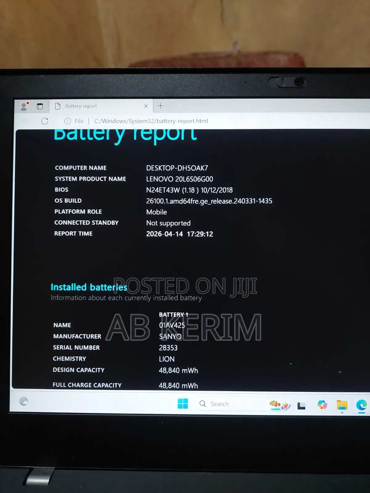 Laptop Lenovo ThinkPad T480 8GB Intel Core i7 SSD 512GB