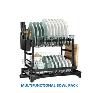 Space-Saving 2-Tier Dish Rack – Perfect for Apartments