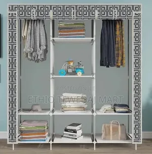 Storage Wardrobe ተንቀሳቃሽ ቁምሳጥን