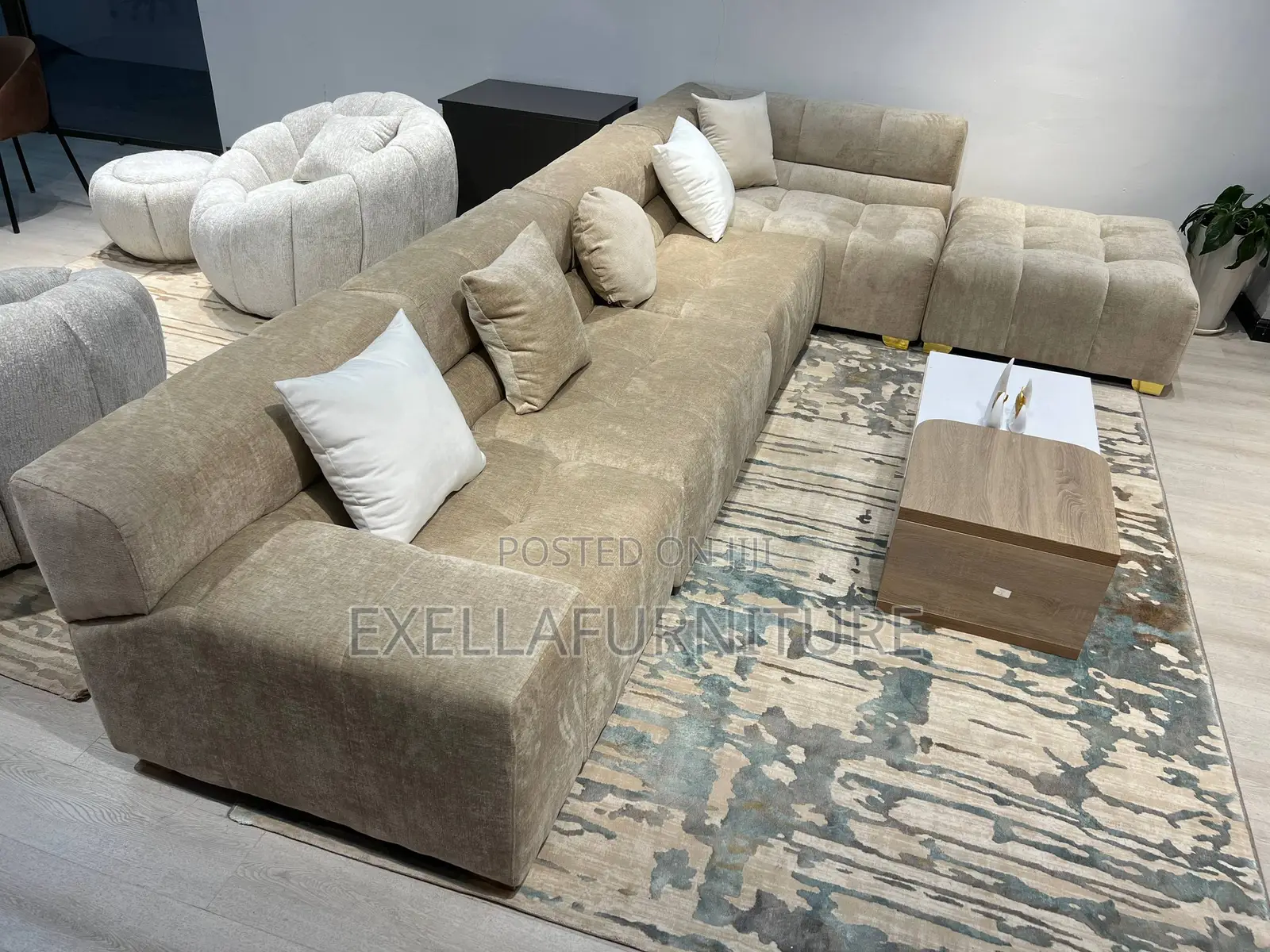 L - Shape Sofa | ኤል ሼፕ | ከስተማይዝድ የሚደረግ