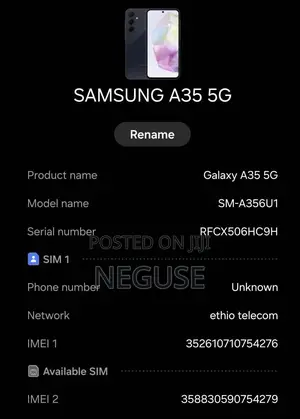 Samsung Galaxy A35 128 GB Black