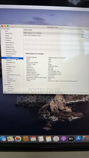 Laptop Apple MacBook Pro 2019 64GB Intel Core i9 SSD 512GB