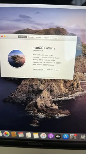Laptop Apple MacBook Pro 2019 64GB Intel Core i9 SSD 512GB