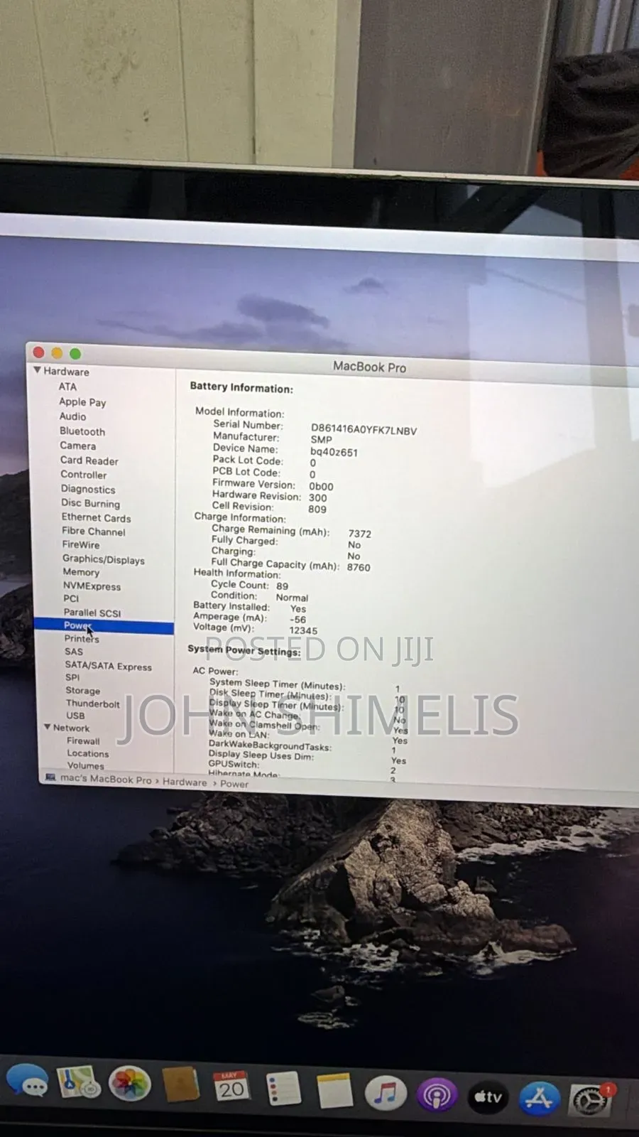 Laptop Apple MacBook Pro 2019 64GB Intel Core i9 SSD 512GB