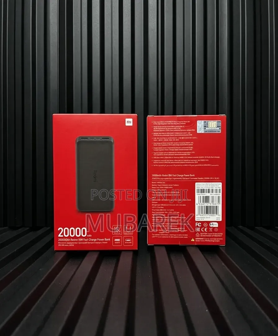 Zero Anxiety: Original Redmi 20000mah Dual Usb Power Bank