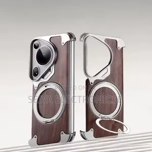 Wood and Metal Frame for Models Like the Huawei Pura 70 Cover