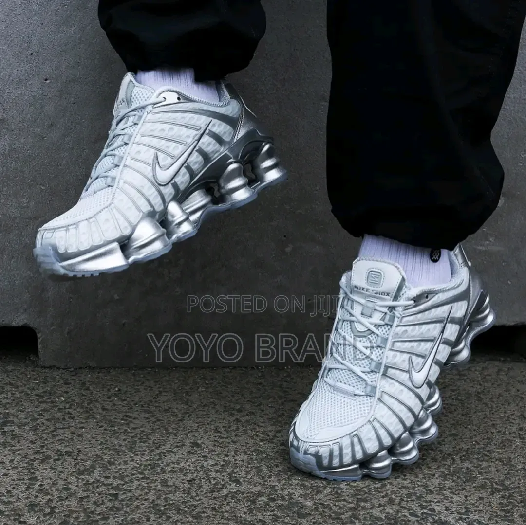 Nike Shox Tl "Pure Platinum "Chrome Unisex Fashion Shoes