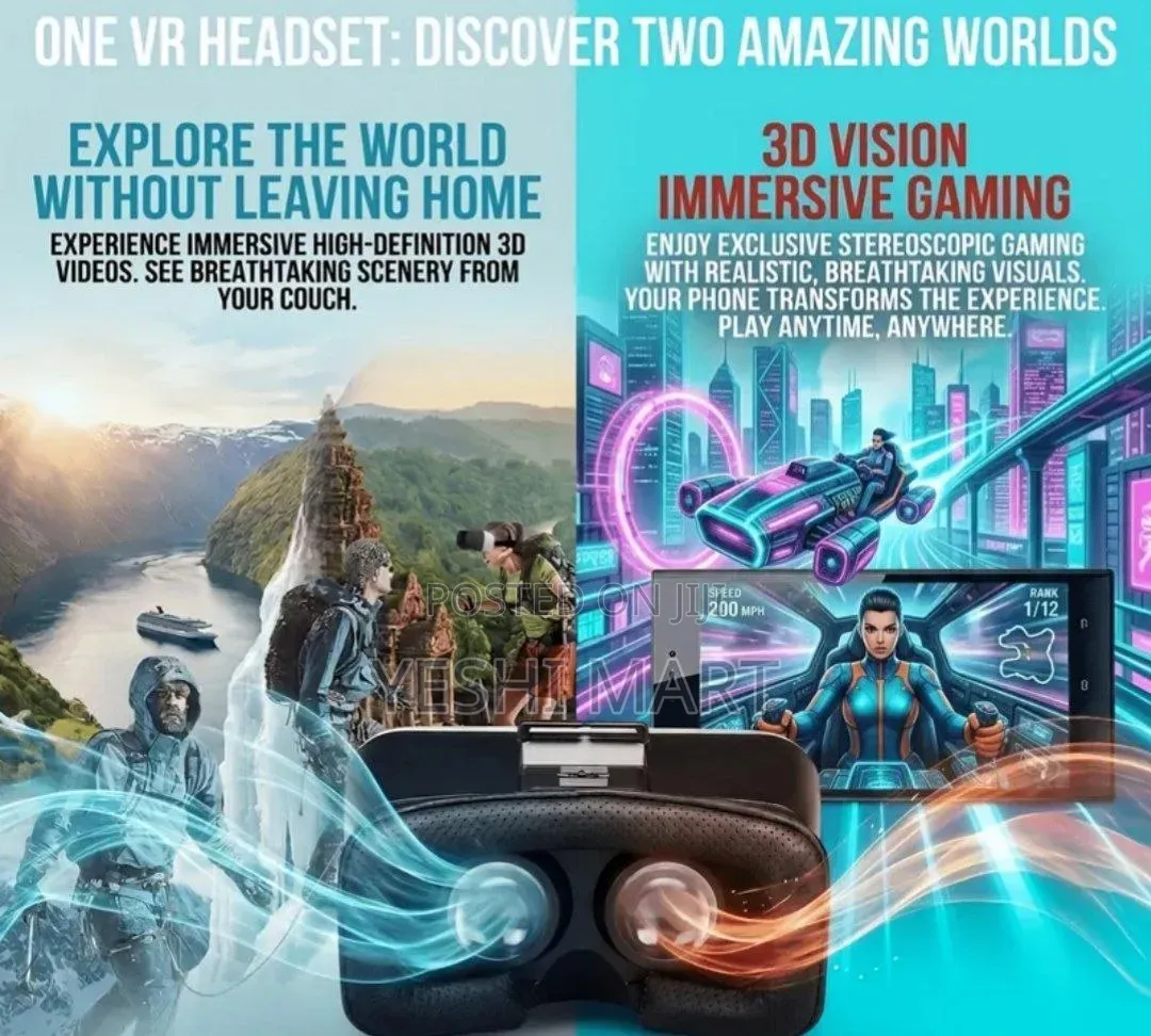Portable Vr Headset, 3d Vr Glasses For Mobile Phone, Player Gifts, Exp