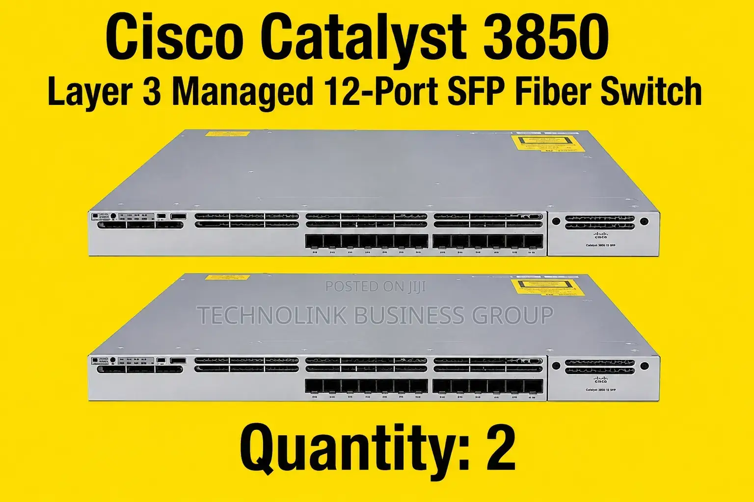 Cisco Catalyst Ws-C3850-12s Layer 3 12-Port SFP Fiber Switch (Qty: 2)