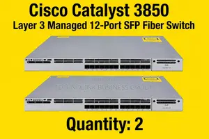 Cisco Catalyst Ws-C3850-12s Layer 3 12-Port SFP Fiber Switch (Qty: 2)