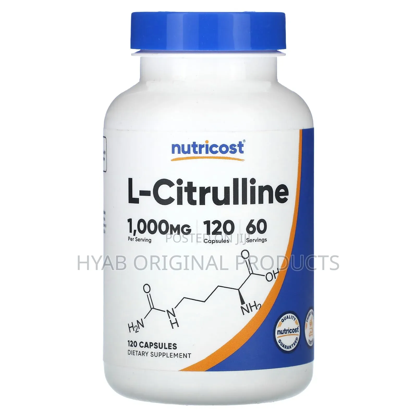 L-Citrulline, 120 Capsules (500 Mg Per Capsule)