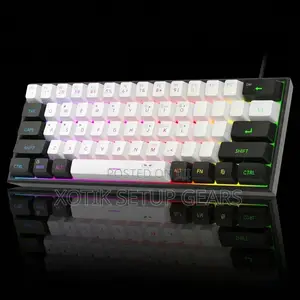 Magegee Ts91 60% Compact Wired Gaming Membrane Keyboard - Rgb Backlit