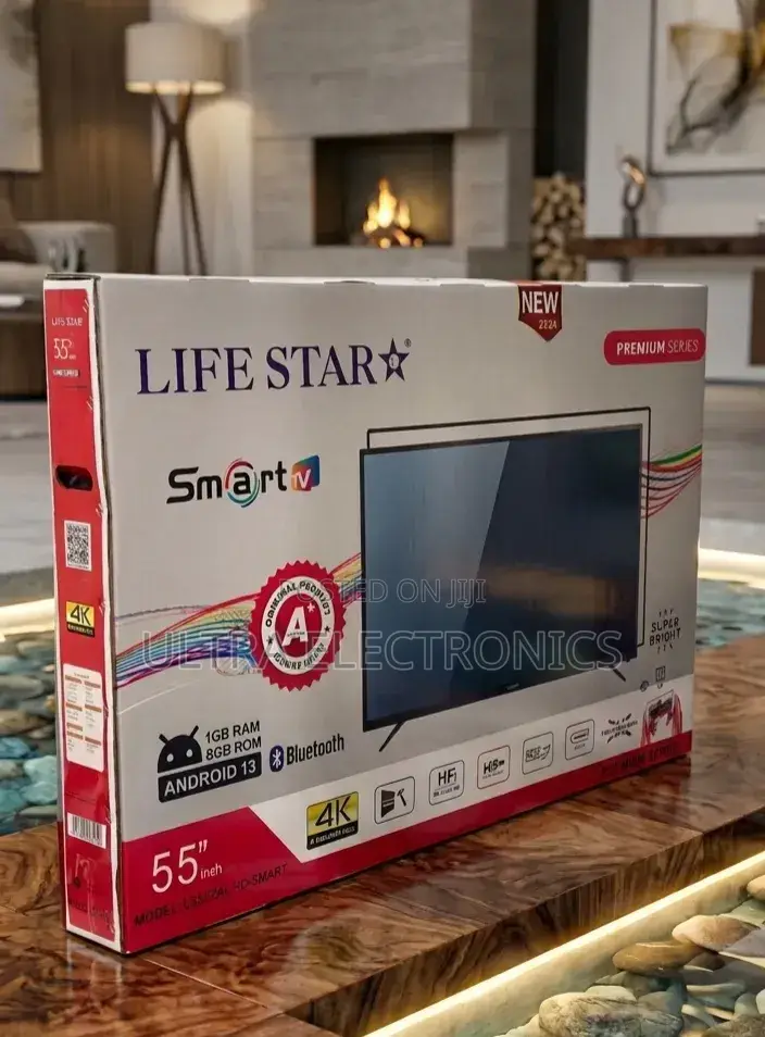 Life Star 55" Smart Tv Featuring Resolution and Android