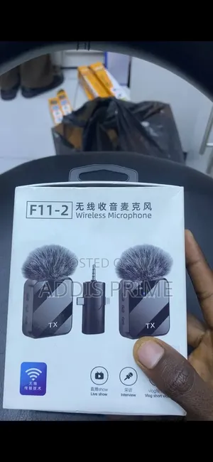 F11-2 Microphone Dual Wireless Mic for Phone Camera Vlog Interview