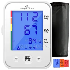 In One Portable Upper Arm Blood Pressure Monitor Large LCD Digita Bp