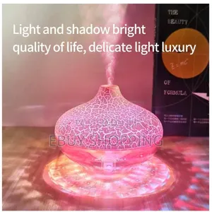 300ml RGB Humidifier – Crackle Crystal Effect, 6h Mist,