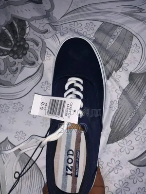 Izod Men's Size 10-11,Lace-Up Casual Canvas Shoes,Black