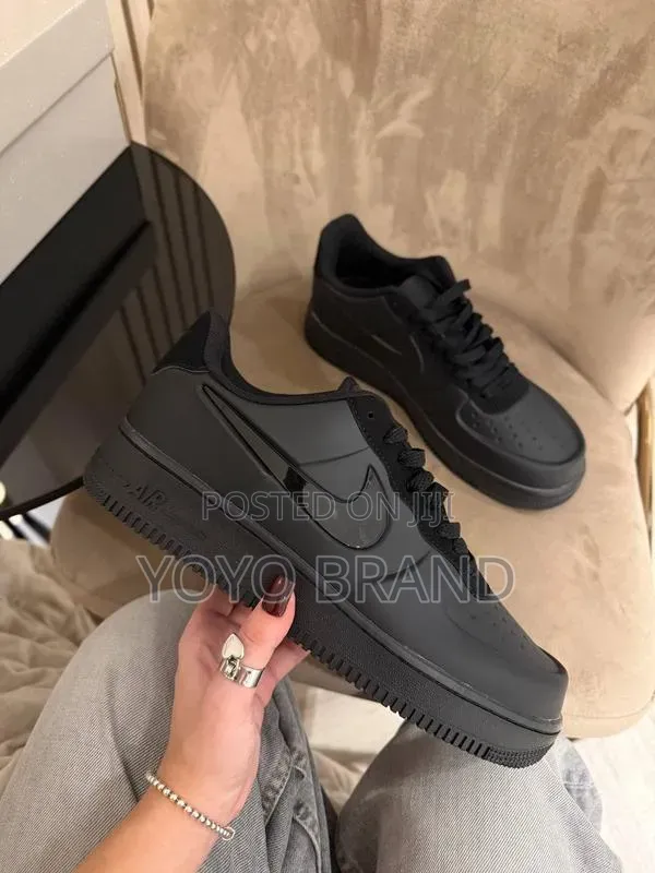Nike Airforce 1 Low "Foamposite" Triple Black Unisex Fashiin Shoes