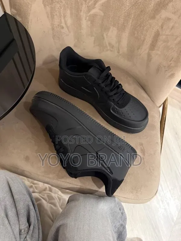 Nike Airforce 1 Low "Foamposite" Triple Black Unisex Fashiin Shoes