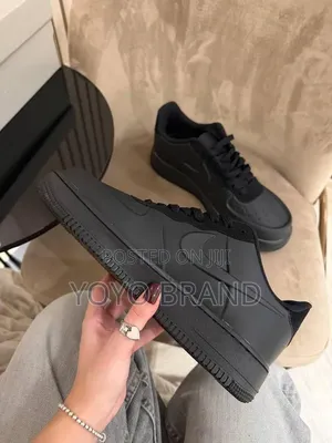 Nike Airforce 1 Low "Foamposite" Triple Black Unisex Fashiin Shoes