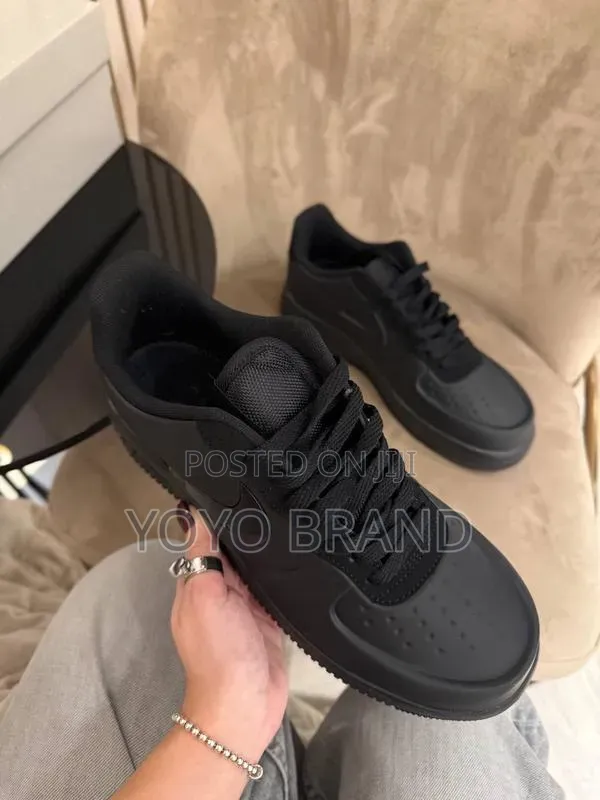 Nike Airforce 1 Low "Foamposite" Triple Black Unisex Fashiin Shoes