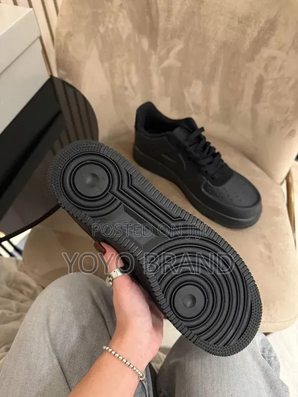 Nike Airforce 1 Low "Foamposite" Triple Black Unisex Fashiin Shoes
