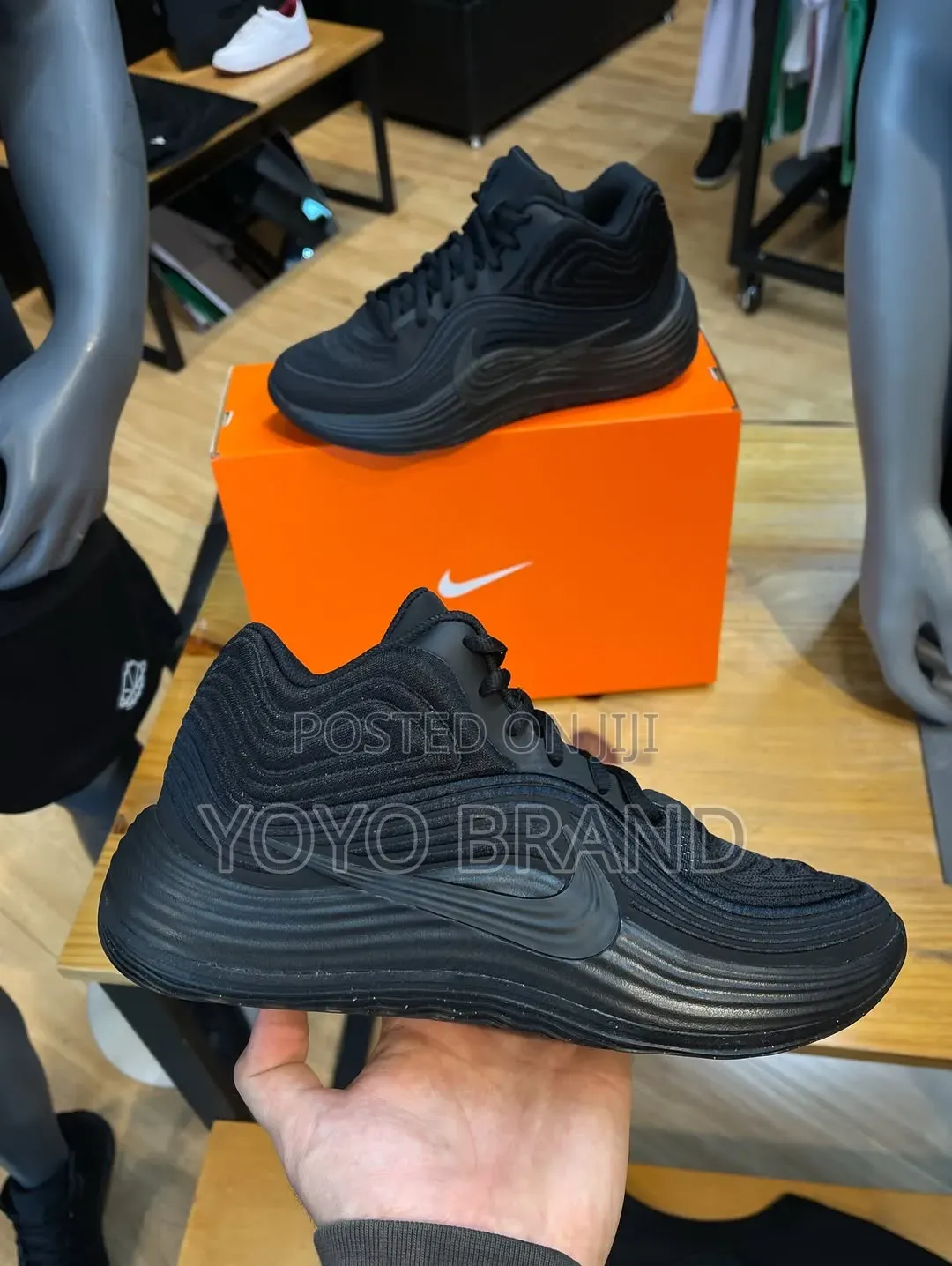 Nike Precision 8 Mid Triple Black Unisex Fashion Shoes
